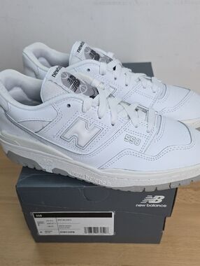 New Balance Kids 550 Casual Sneakers - White Size 5 Boy
